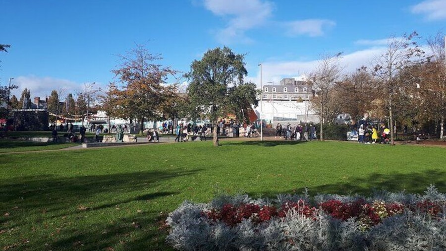 Morning in Eyre Square Galway.