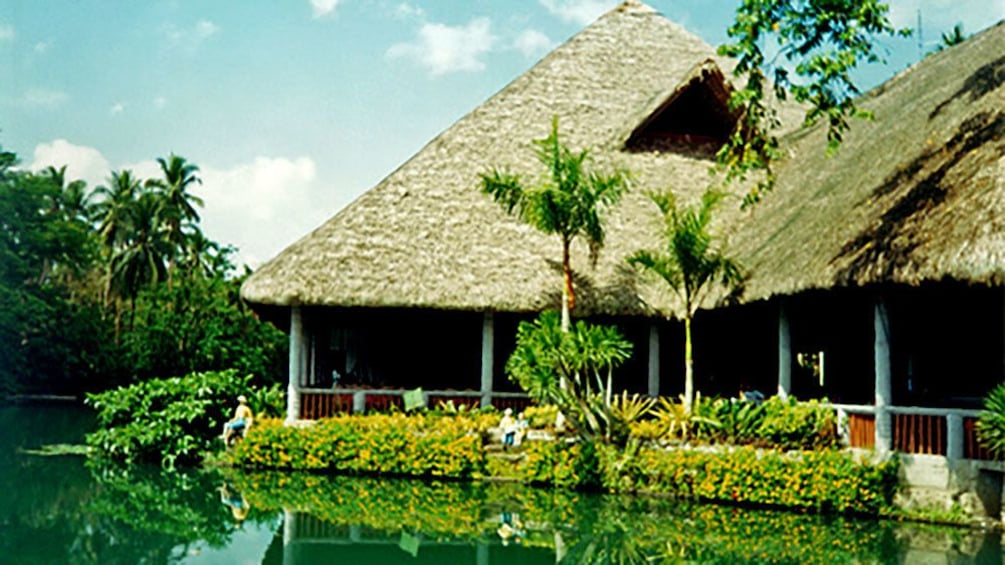 Large huts on Philippine lake