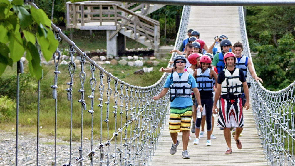 Guests going to the Damajagua Waterfalls