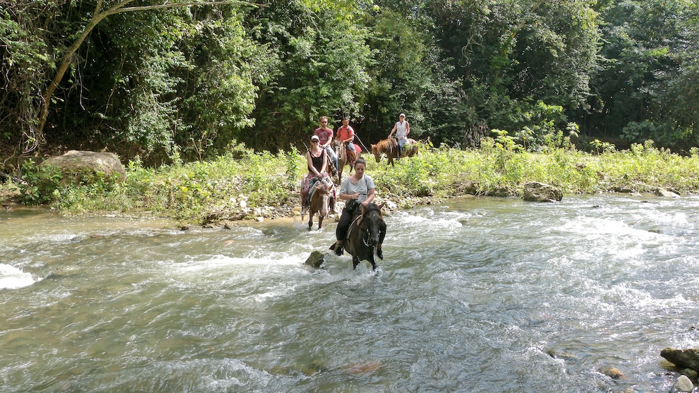 View of a group on the Montana Ranch tour in Puerto Plata, Dominican Republic