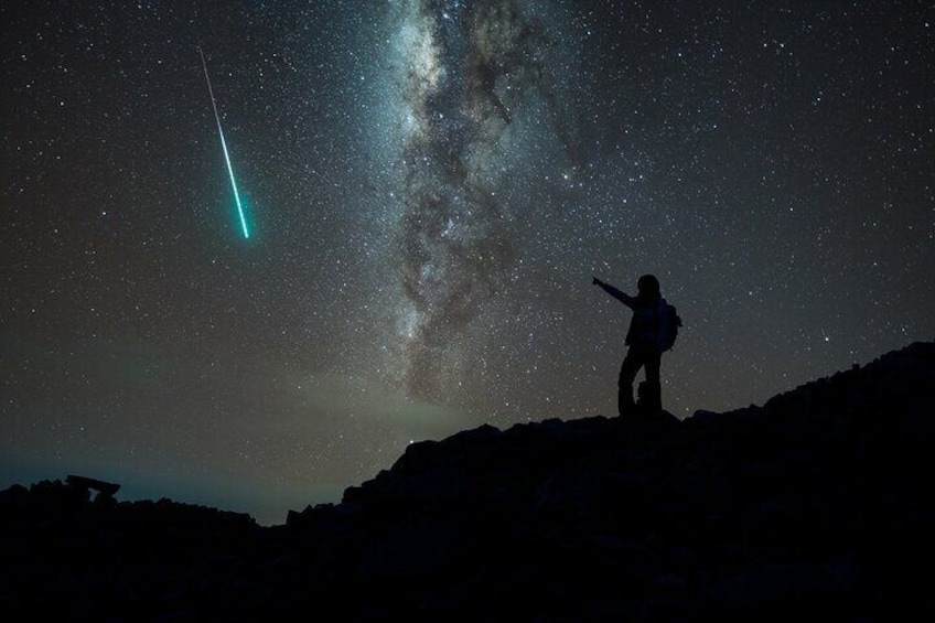 Shooting Stars often reveal themselves in the Dark Night Sky of Badlands National Park