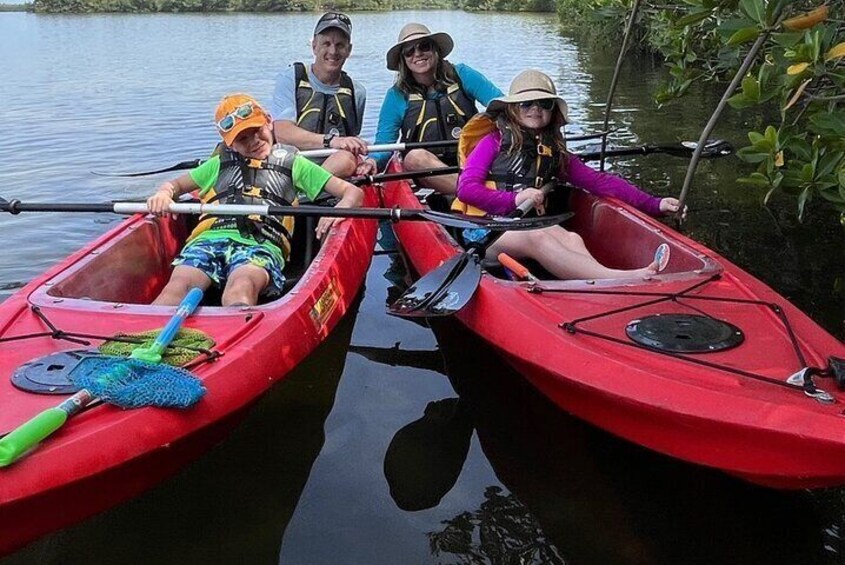 Indian River Clear Bottom Kayak or Paddleboarding Manatee and Dolphin Tour 