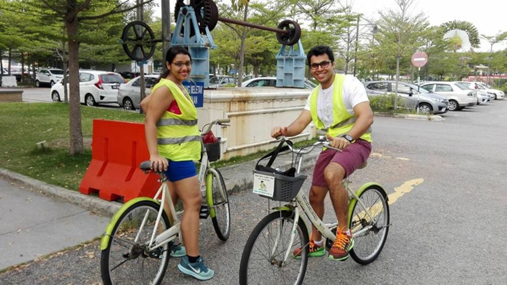 Two people on bikes in Panang