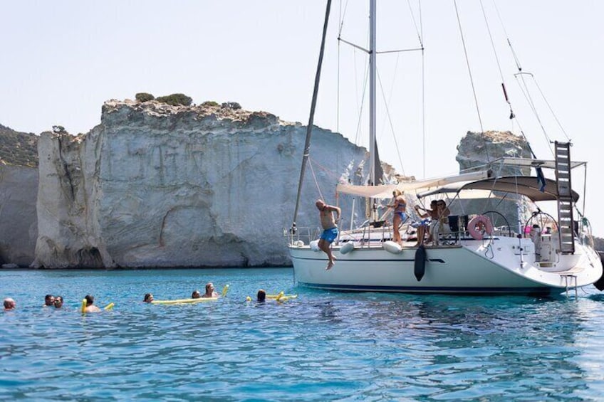 Sailing Boat Small Group Kleftiko and Sikia Cave West of Milos