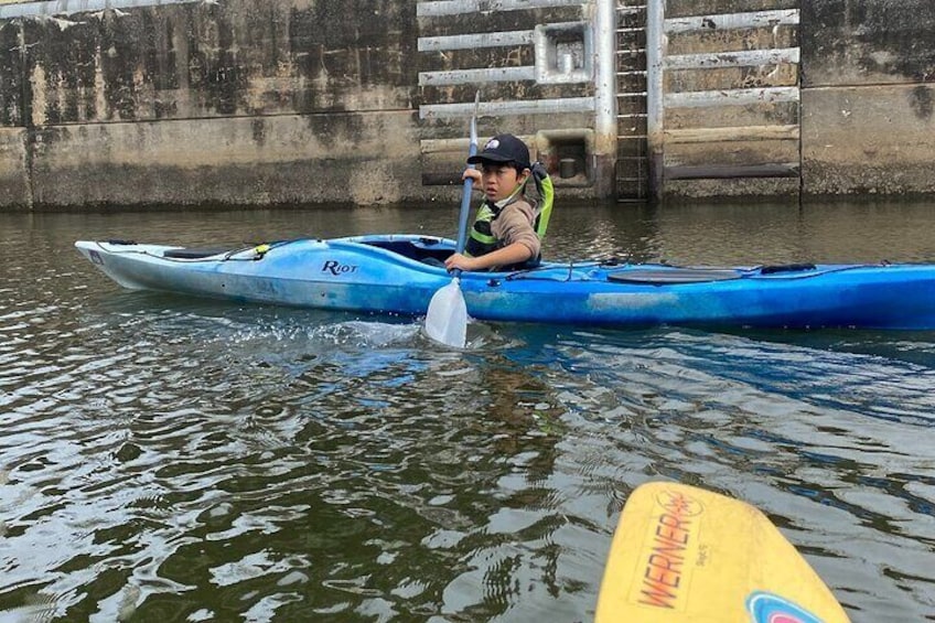 Kid Friendly Lock Through Kayak Tour with Chattanooga Guided Adventures
