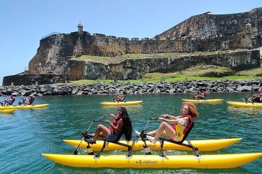 San Juan: Caribbean Chiliboats Guided Water Bike Experience 