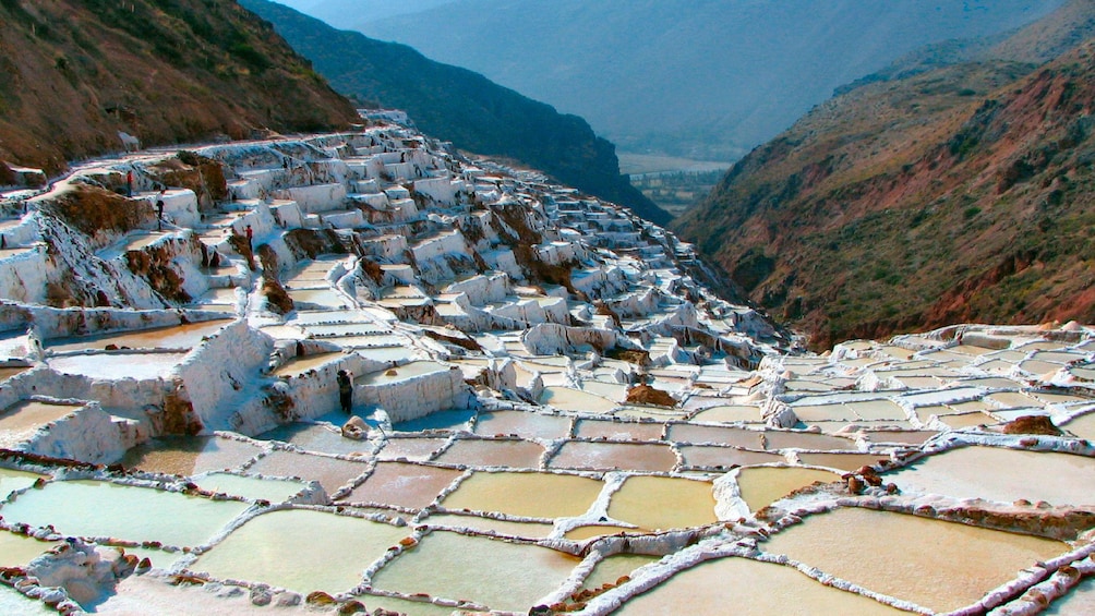 Hillside terraced ponds in Peru