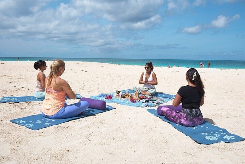 Sound healing & meditation session at Eagle Beach