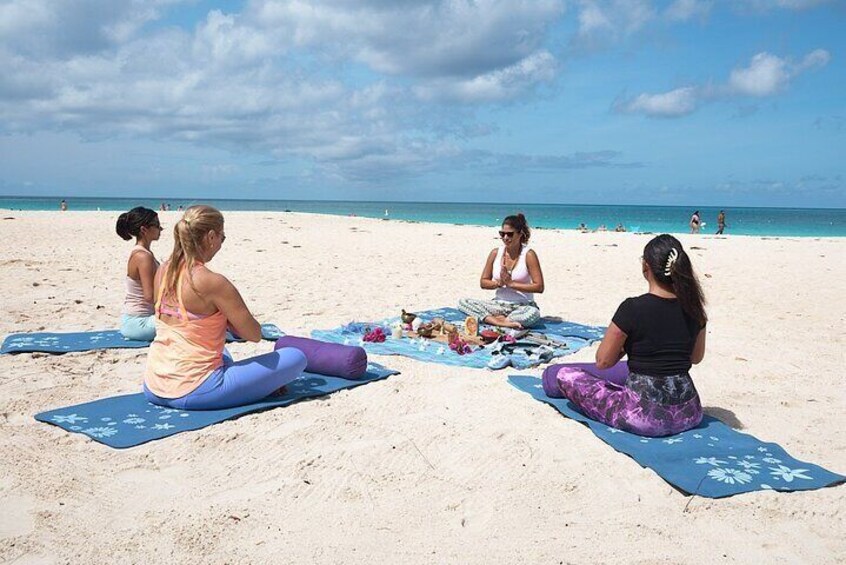 Sound healing & meditation session at Eagle Beach