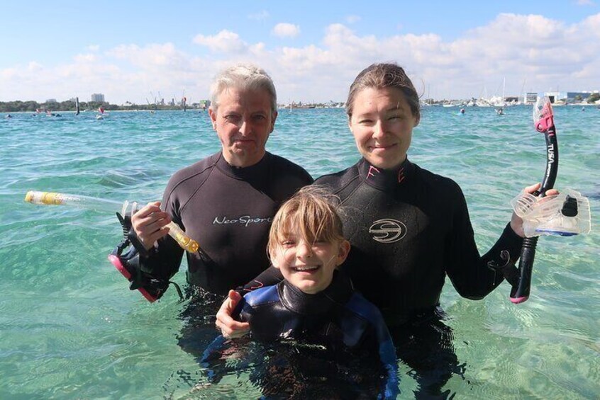 Happy Family snorkeling