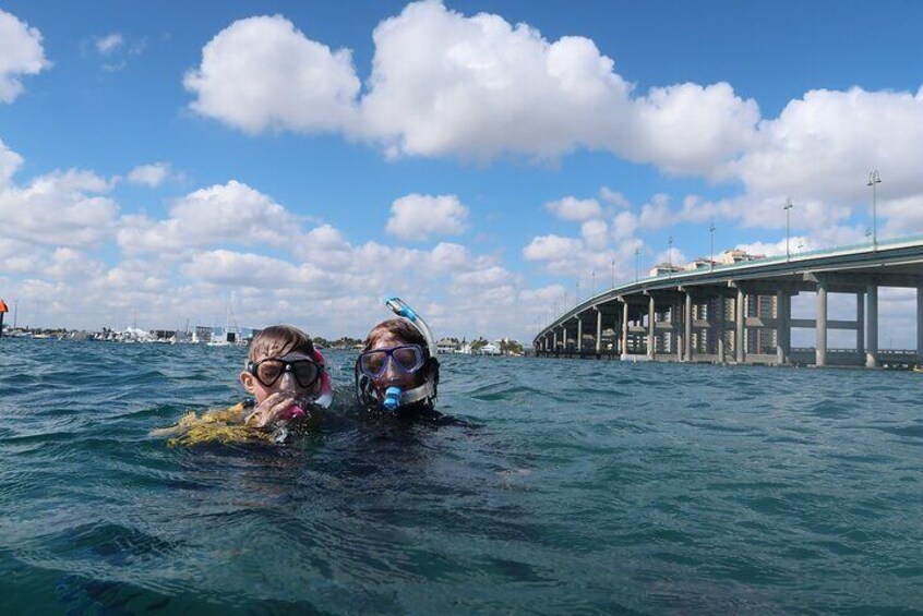 Happy snorkeling couple