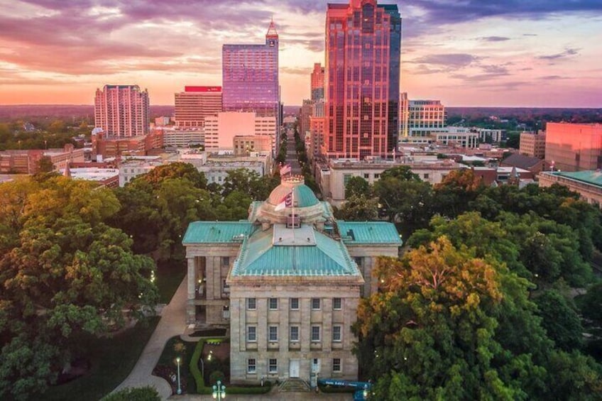 Aerial View of Capitol Building and Fayetteville Street