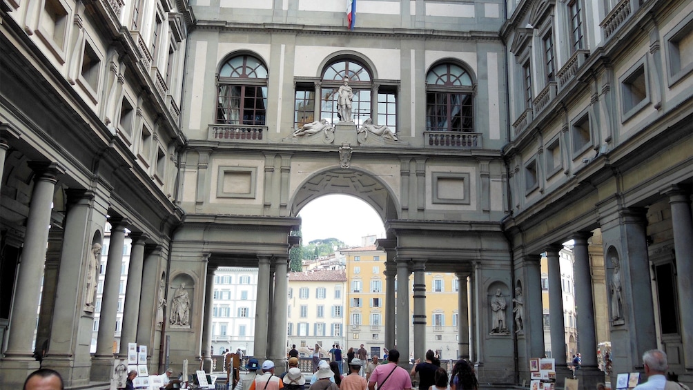 View of Uffizi Gallery in Florence