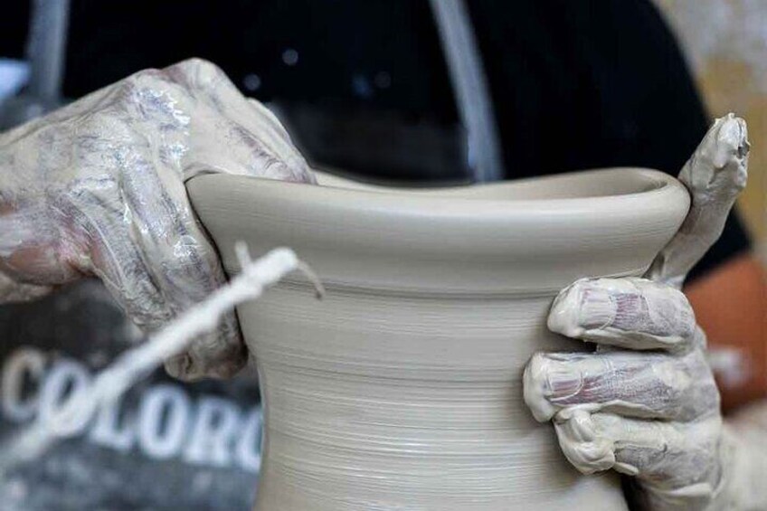 Work on a pottery wheel