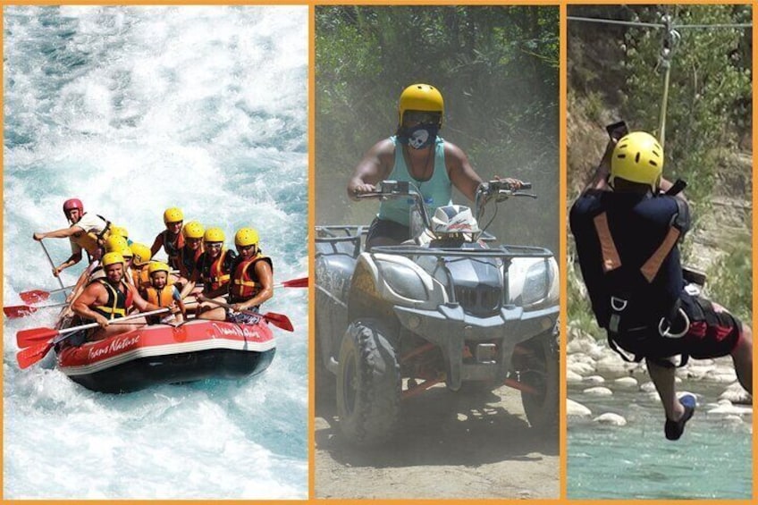 Full-Day Adventure 3 in 1 activity from Antalya to Köprülü Canyon National Park