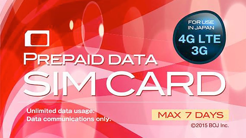 Tampilkan item 4 dari 5. Prepaid Data SIM Card for Japan 7 Days