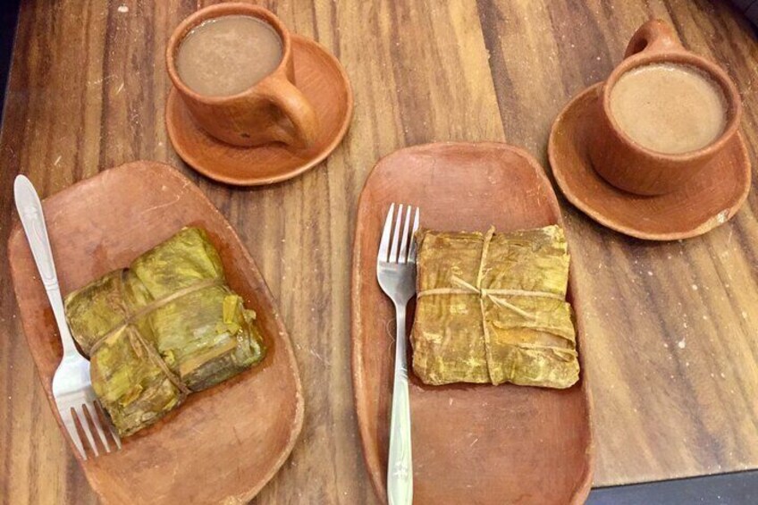 Tejate and tamales! A great way to start any day!