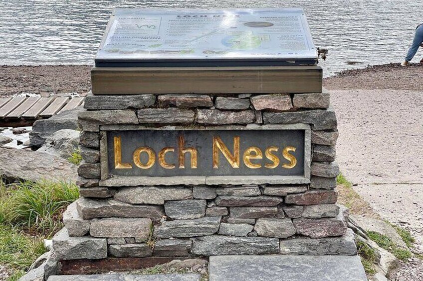 Loch Ness Board at Dores Beach