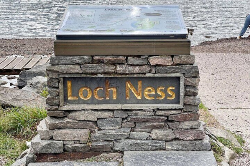 Loch Ness Board at Dores Beach