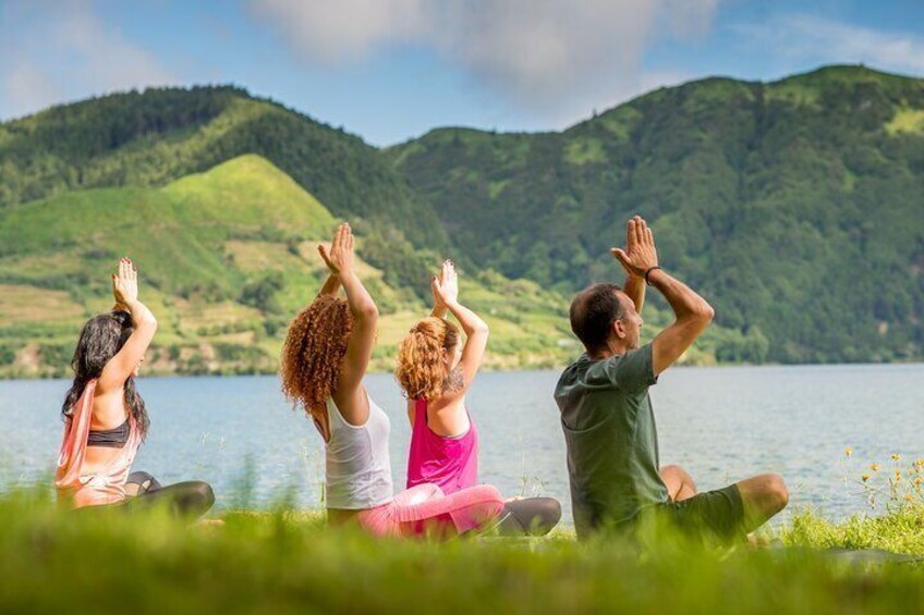 Yoga in Private Stand Up Paddle at Lagoa das Sete Cidades