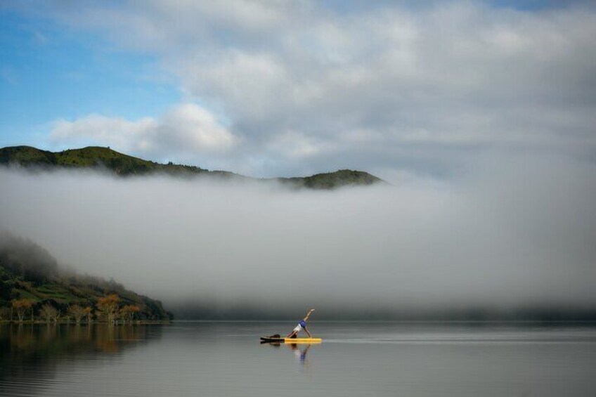 Yoga in Private Stand Up Paddle at Lagoa das Sete Cidades