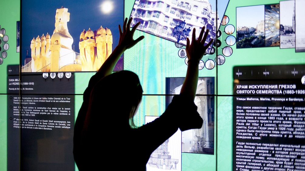 View inside the Gaudi Experiencia in Spain