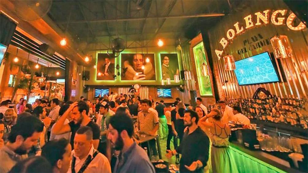 View inside the Playa Del Carmen Rock Star pub crawl