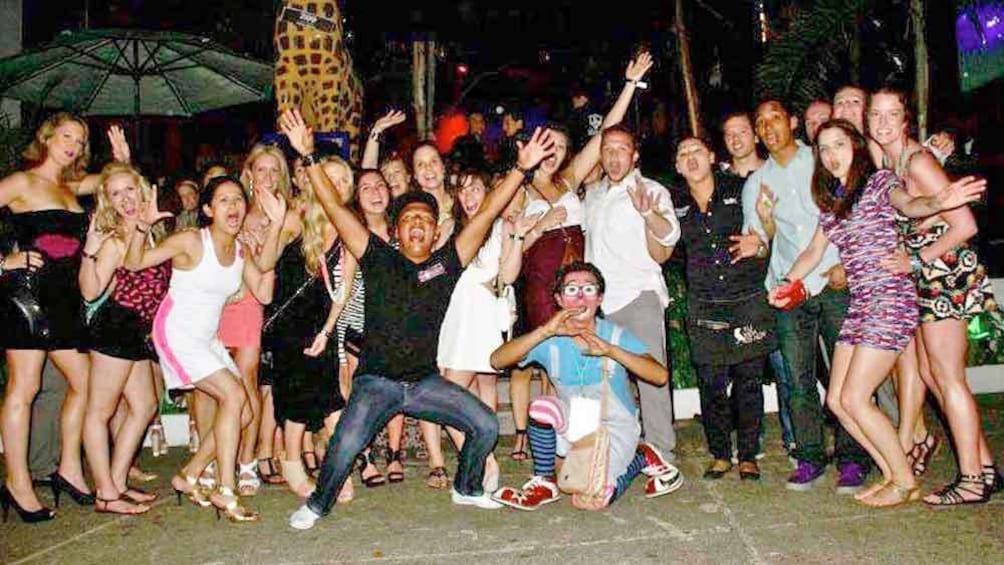 Group having fun on the  Puerto Vallarta Rock Star Crawl