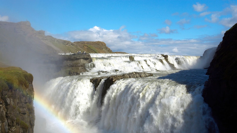 A waterfall in Iceland