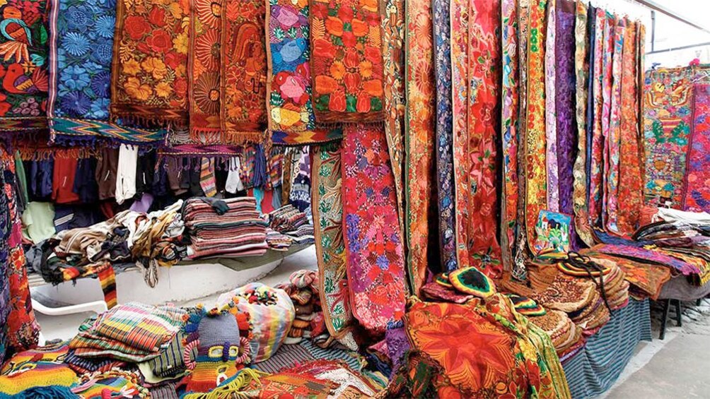Fabrics sold at the Otavalo Market  