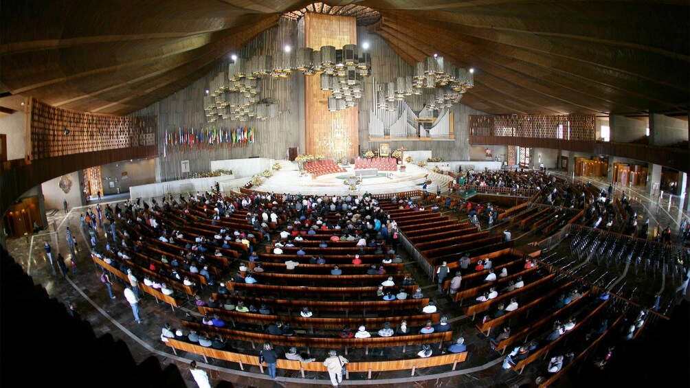 View inside the Basilica of Our Lady of Guadalupe