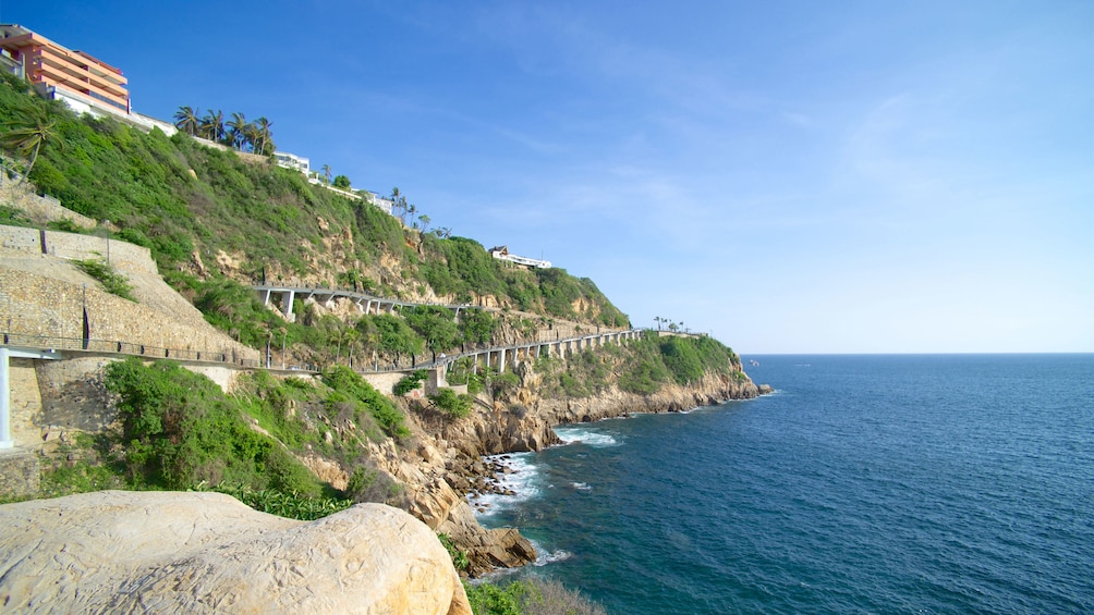 View of the rocky coast in Acapulco