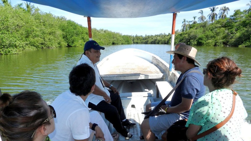 Tour boat in Barra Vieja Eco Tour in Mexico