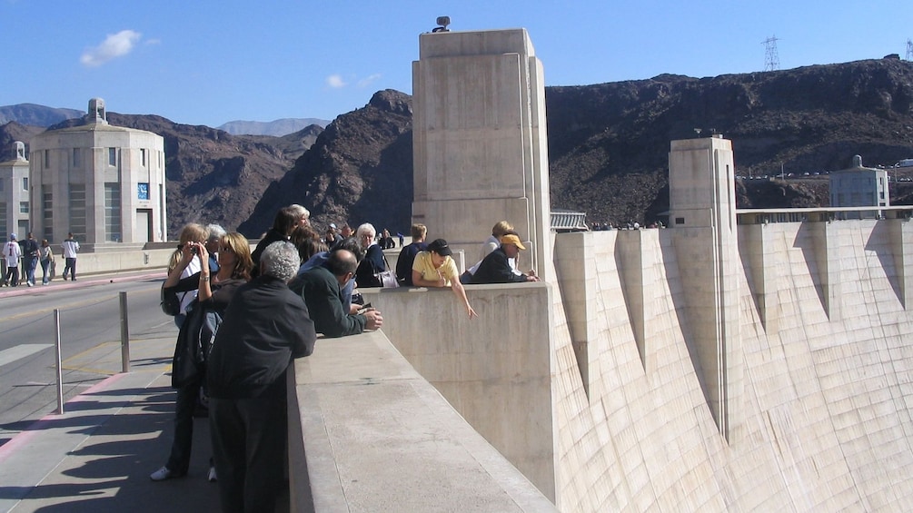 Show item 1 of 5. Tour group at the Hoover Dam