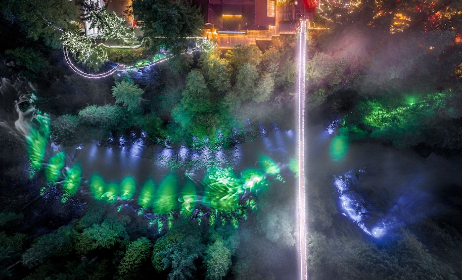 Canyon Lights from above at Capilano Suspension Bridge