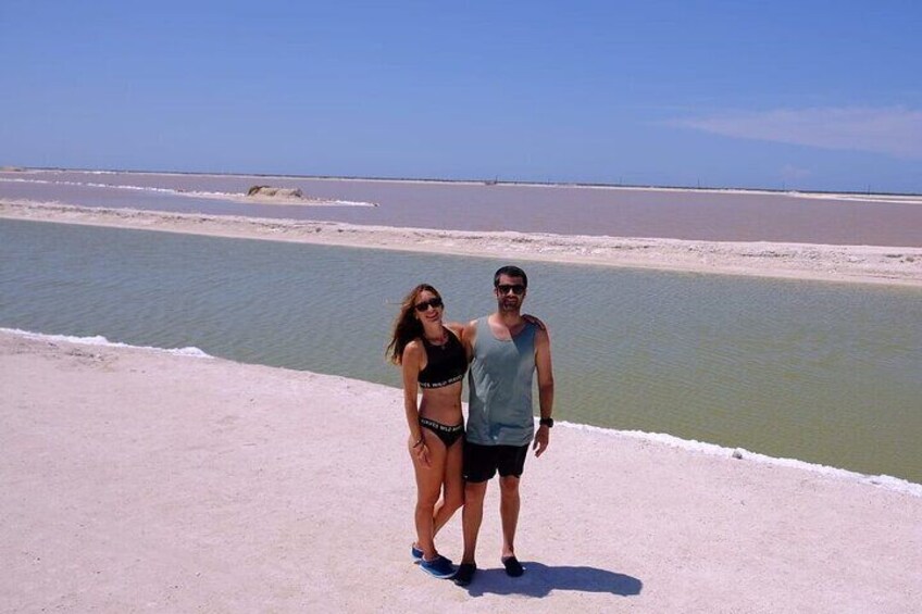 Discover a Pink Lagoon in The Coloradas with Transportation from Cancún