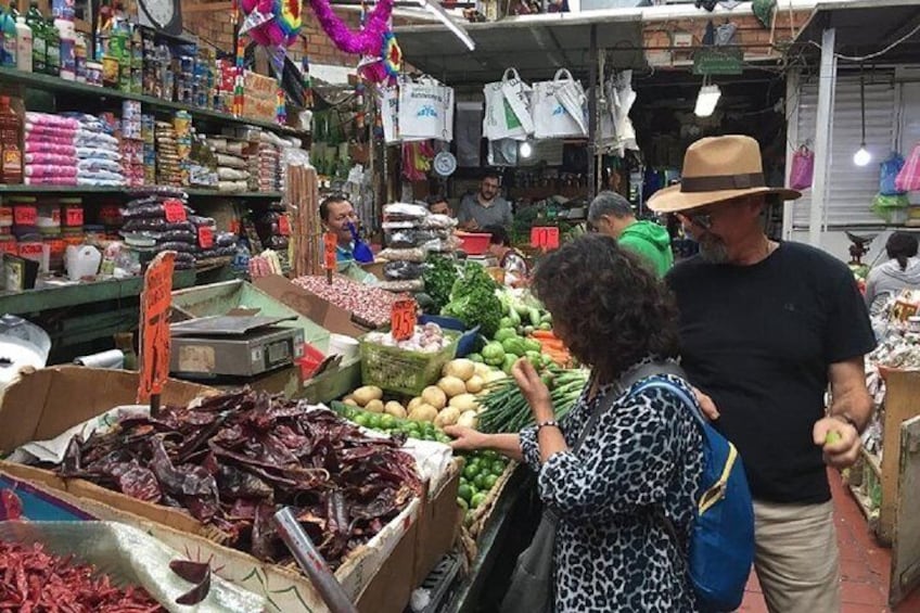 Exploring and tasting at the market!