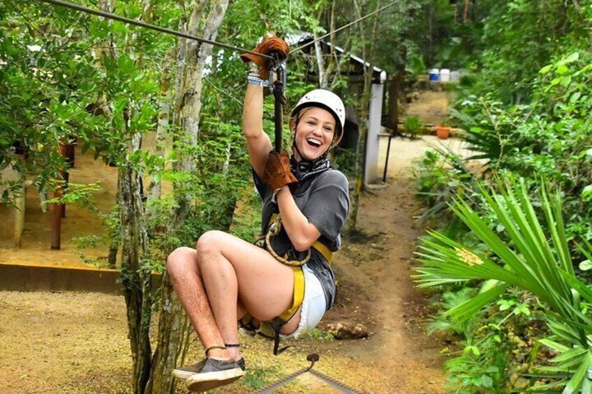 Adrenaline Tour with ATV, Ziplines and Cenote from Cancun 