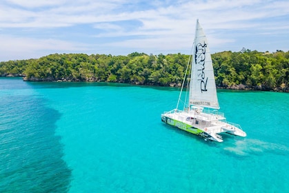 Croisière en catamaran aux chutes de la rivière Dunn avec plongée en apnée