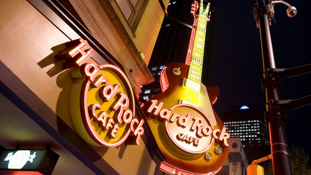 Classic Hard Rock Cafe Guitar logo in Atlanta