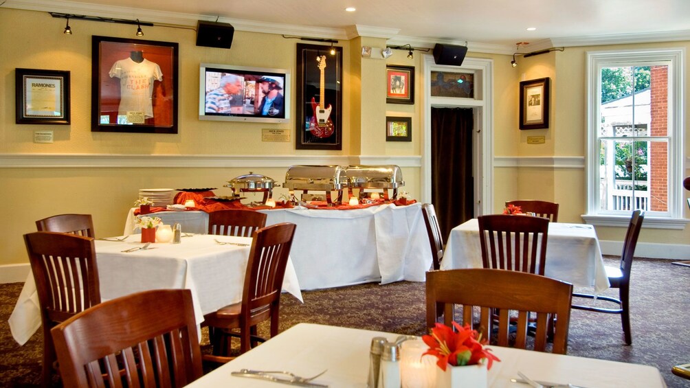 Indoor dining at the Hard Rock Cafe in Key West