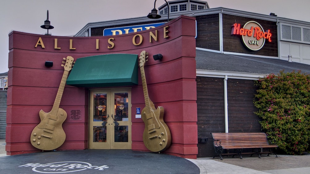 View of the outside of the Hard Rock Cafe San Francisco