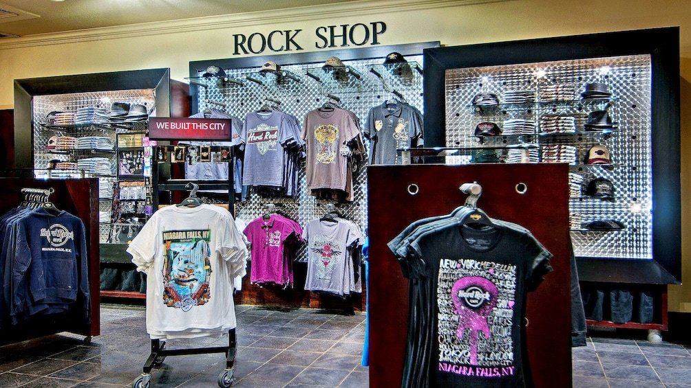 Visiting the Rock Shop at the Hard Rock Cafe in Niagara Falls