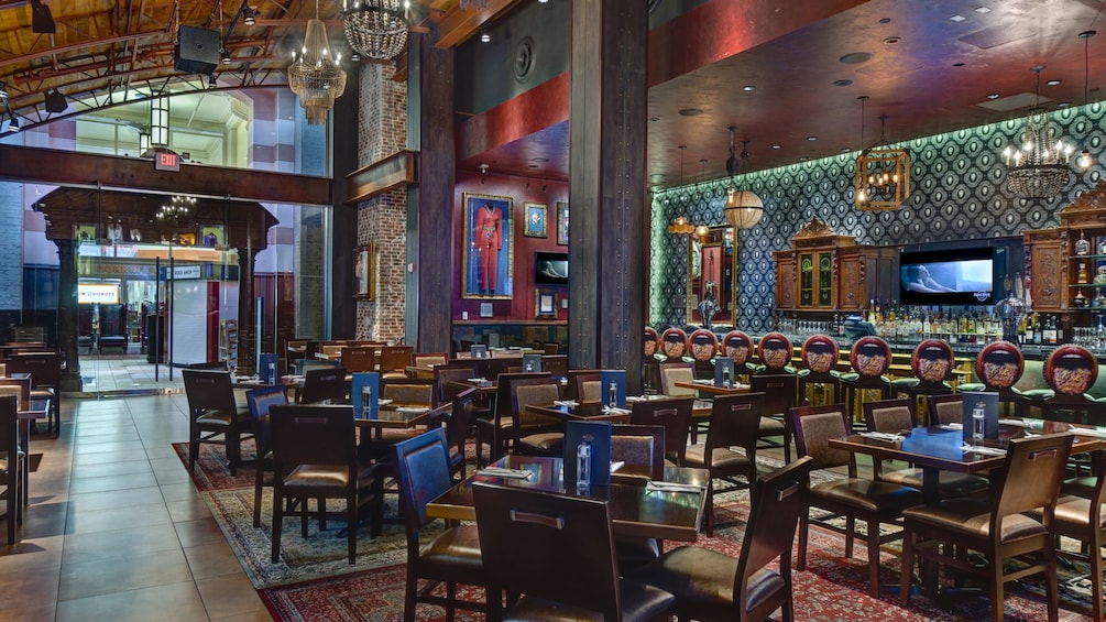 Hard Rock Cafe dining area in Philadelphia