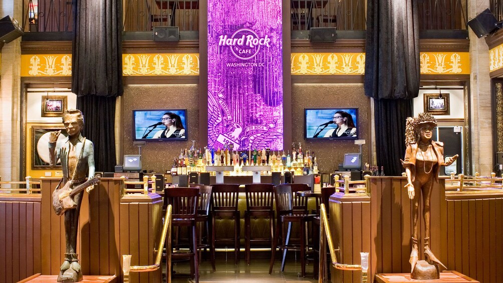 Step up to the bar at the Hard Rock Cafe in Washington DC