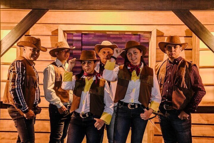 Our Cowboys waiting for you at the Saloon