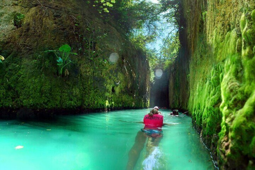 Enjoy underground rivers, raft rides and delight in a show about the history of Mexico