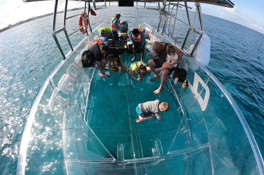 Invisible boat Cozumel snorkeling