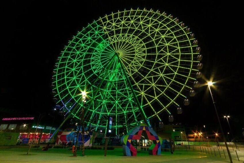 LED on the wheel at night