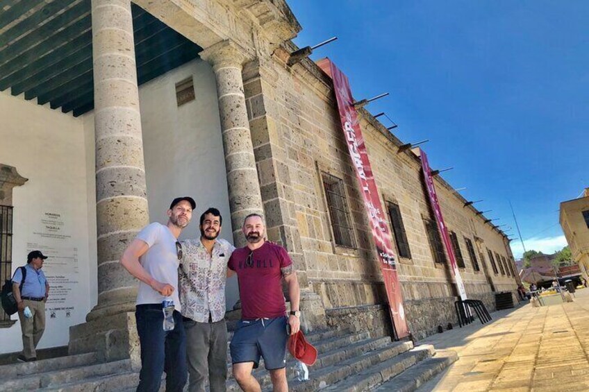 Outside Hospicio Cabañas after a 2-hour walk!